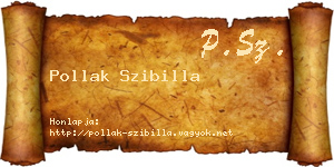 Pollak Szibilla névjegykártya
